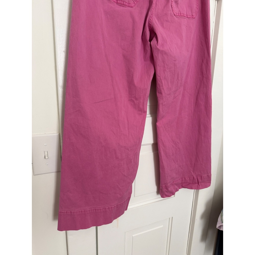 LC Lauren Conrad Womens High Rise Wide Leg Utility Pants Pink Berry Size 12 - Picture 4 of 12